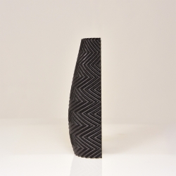 Felicia 3D wandvaas 18x8x5cm Zwart Metallic