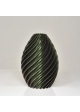 Heather 3D vaas 19x13cm Groen Metallic