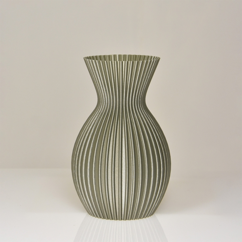 Lily 3D vaas 20x13cm Champagne Metallic