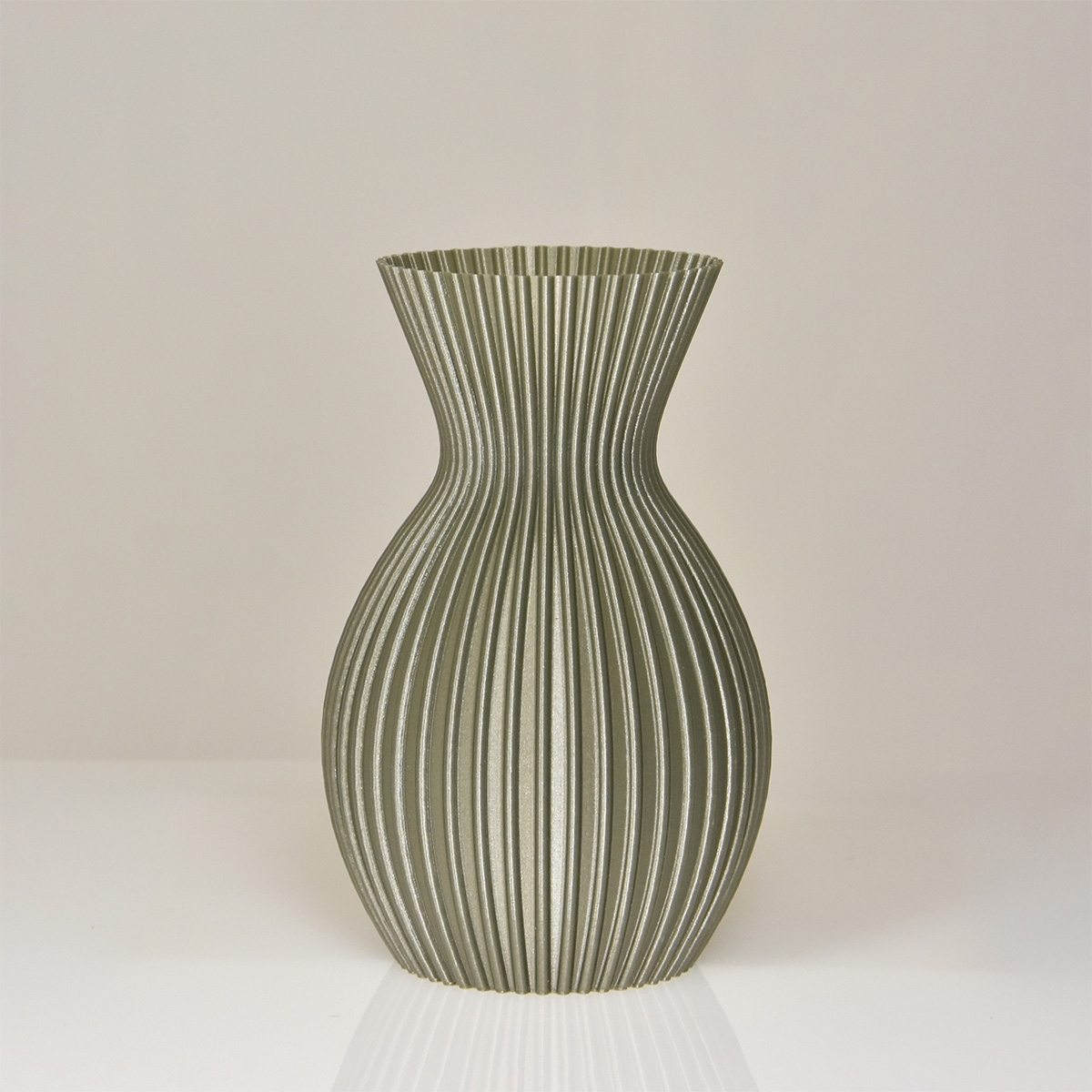 Lily 3D vaas 20x13cm Champagne Metallic