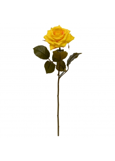 Ramo di rosa artificiale Classic 46 cm giallo