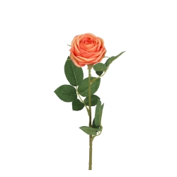 Ramo di Rosa Bella Artificiale 50cm Pesca
