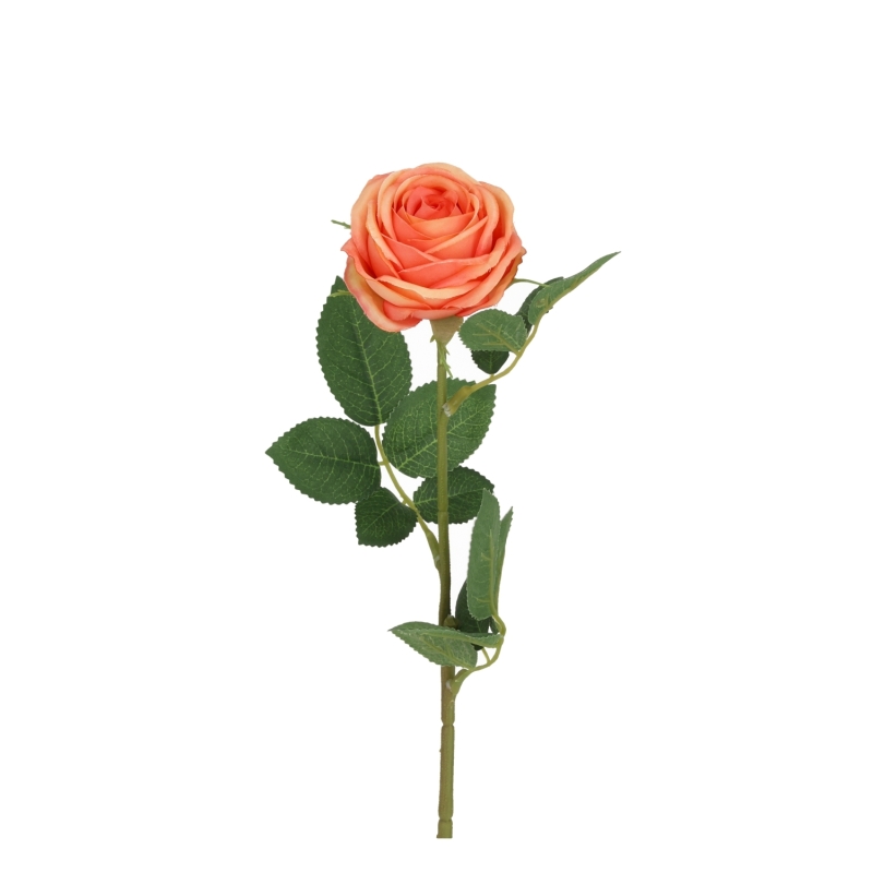 Ramo di Rosa Bella Artificiale 50cm Pesca