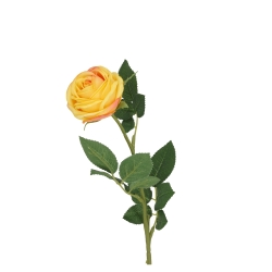 Ramo di Rosa Bella Artificiale 50cm Gialla