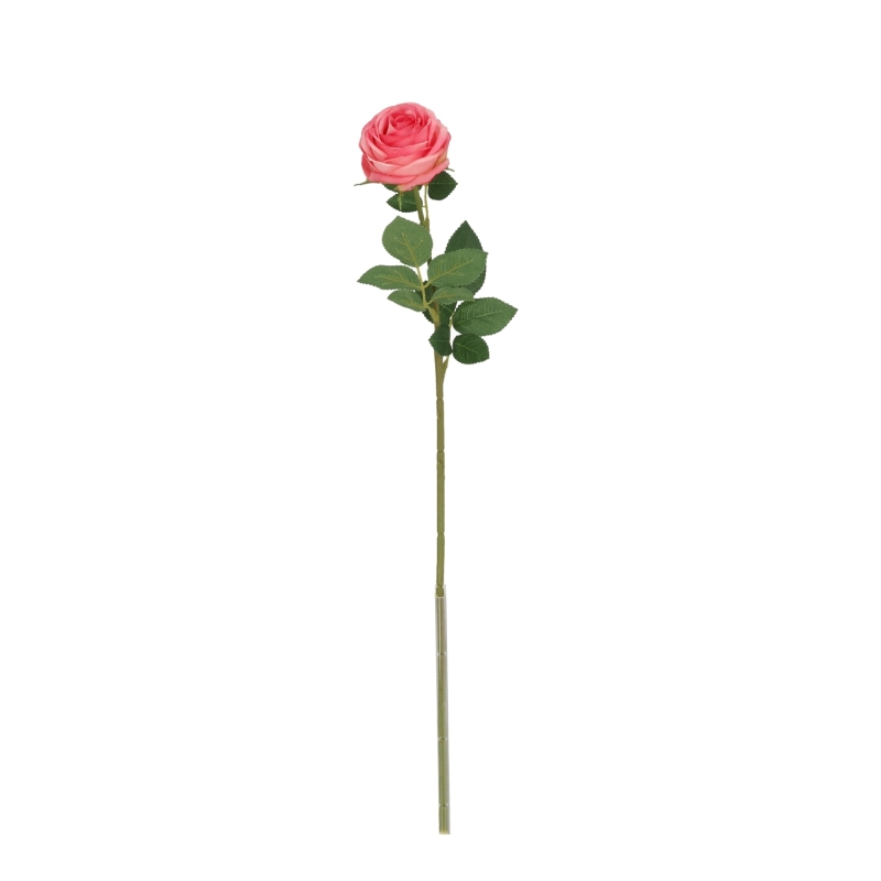 Ramo di Rosa Bella Artificiale 50cm Rosa