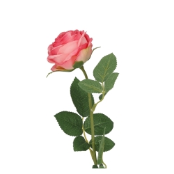 Ramo di Rosa Bella Artificiale 50cm Rosa