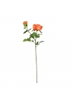 Rosa Inglese Artificiale 69cm Arancione