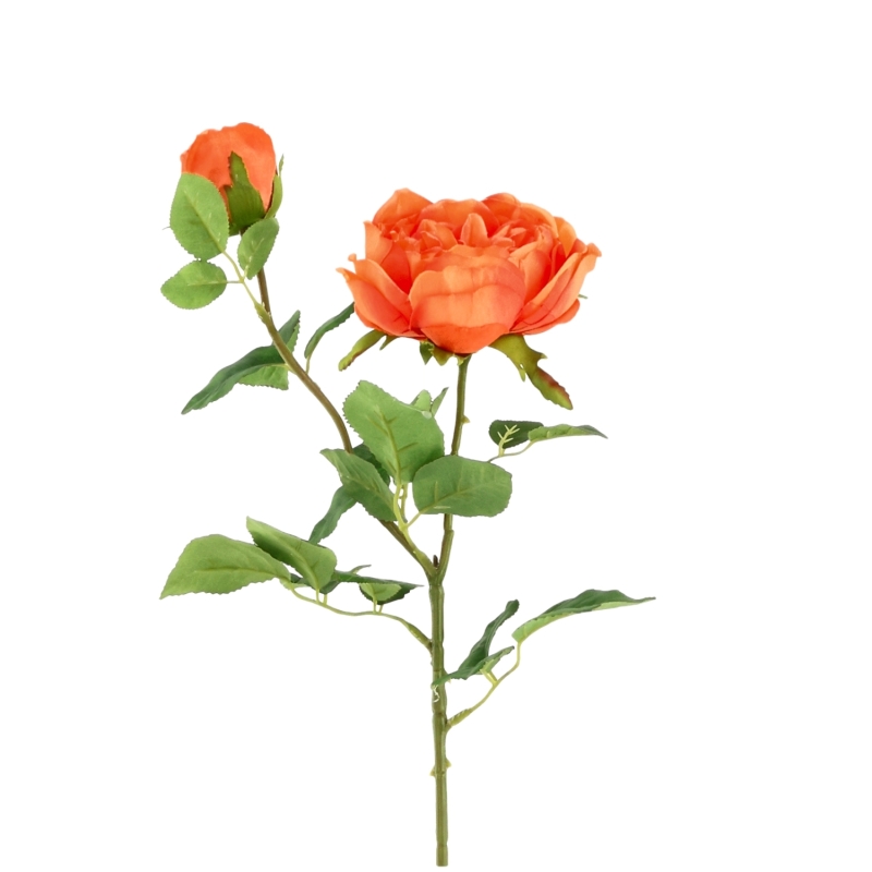 Rosa Inglese Artificiale 69cm Arancione