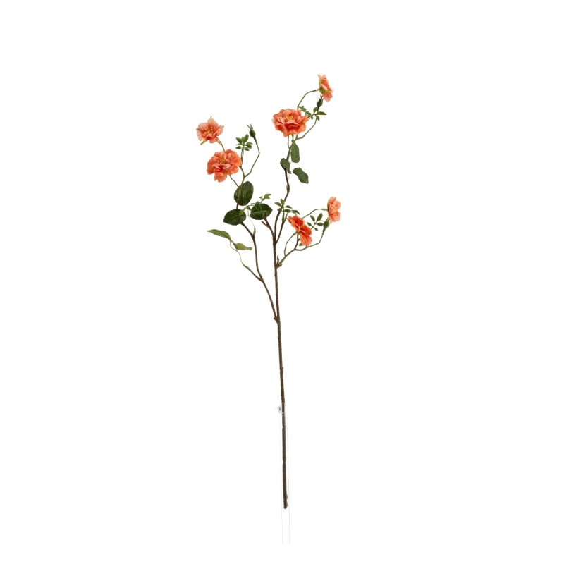 Ramo di Rosa Selvatica Artificiale 71cm Pesca
