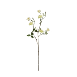Ramo di Rosa Selvatica Artificiale 71cm Crema