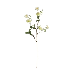 Ramo di Rosa Selvatica Artificiale 71cm Crema