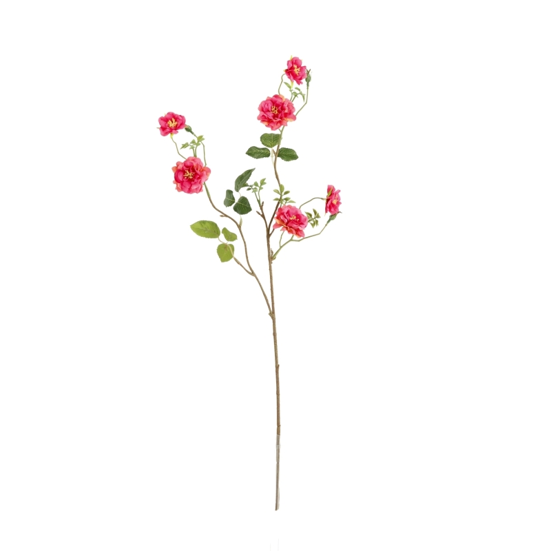 Ramo di Rosa Selvatica Artificiale 71cm Cerise