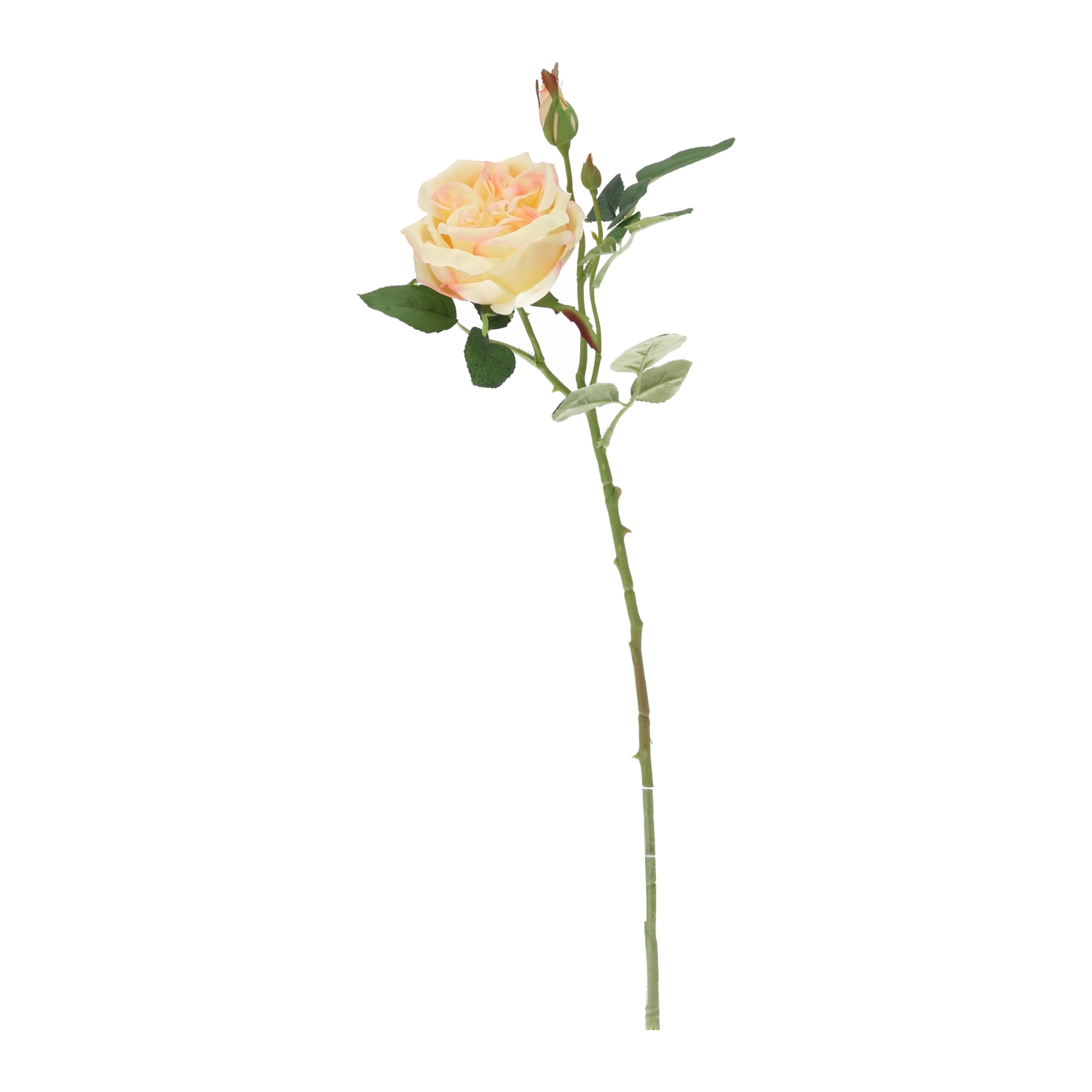 Ramo di rosa artificiale Austin giallo 52 cm