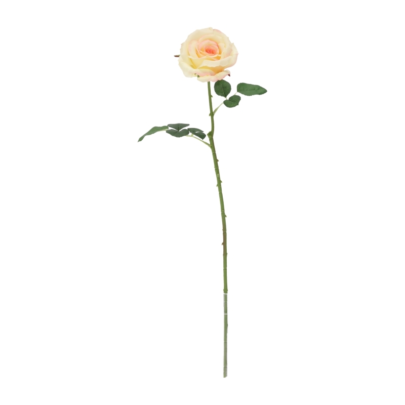 Ramo di rosa artificiale Elegance giallo 63 cm