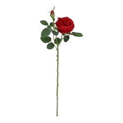 Ramo di rosa artificiale Austin rosso 52 cm