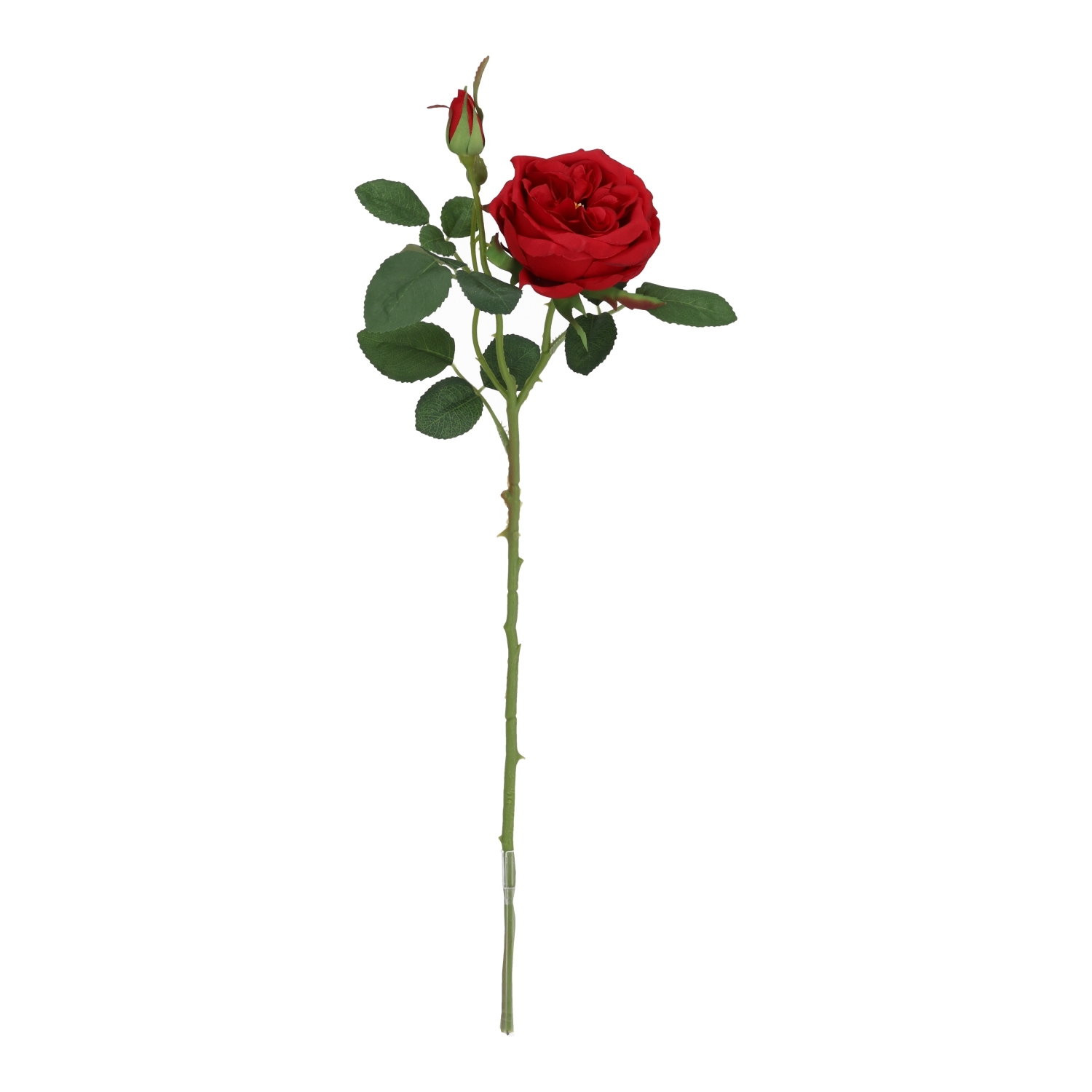 Ramo di rosa artificiale Austin rosso 52 cm