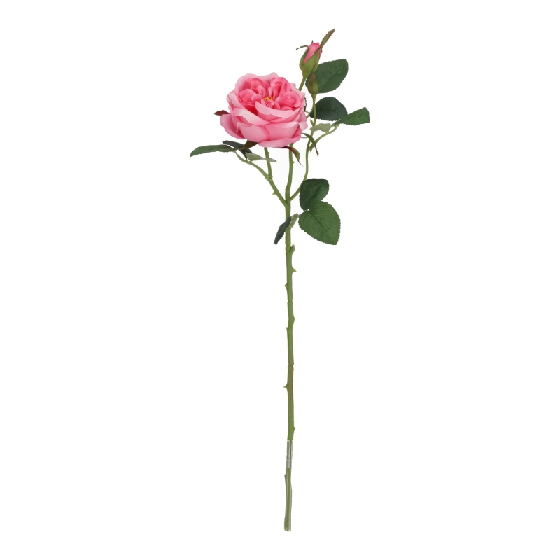 Ramo di rosa artificiale Austin rosa 52 cm