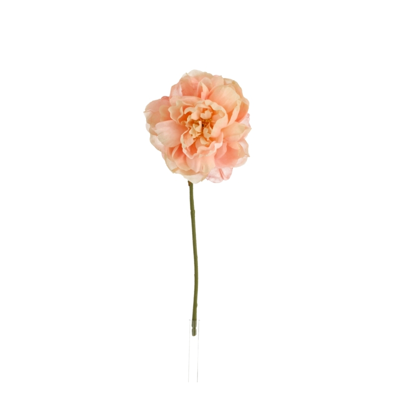 Fiore di Peonia Artificiale 38cm Pesca