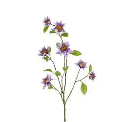Ramo di Clematide Artificiale 92cm Viola
