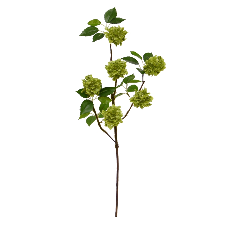 Viburnum fiore artificiale 56cm verde