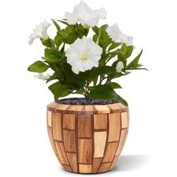 Bouquet di petunie artificiali 25 cm crema