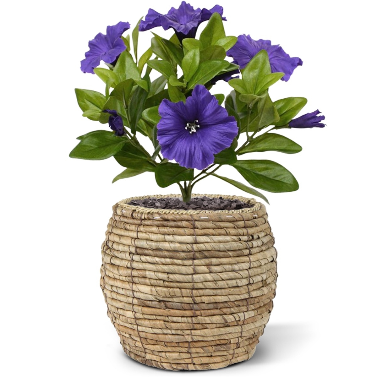 Bouquet di petunie artificiali 25 cm viola