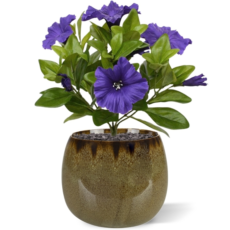Bouquet di petunie artificiali 25 cm viola