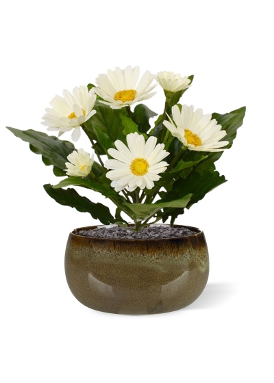 Bouquet di Gerbera artificiale 30 cm crema