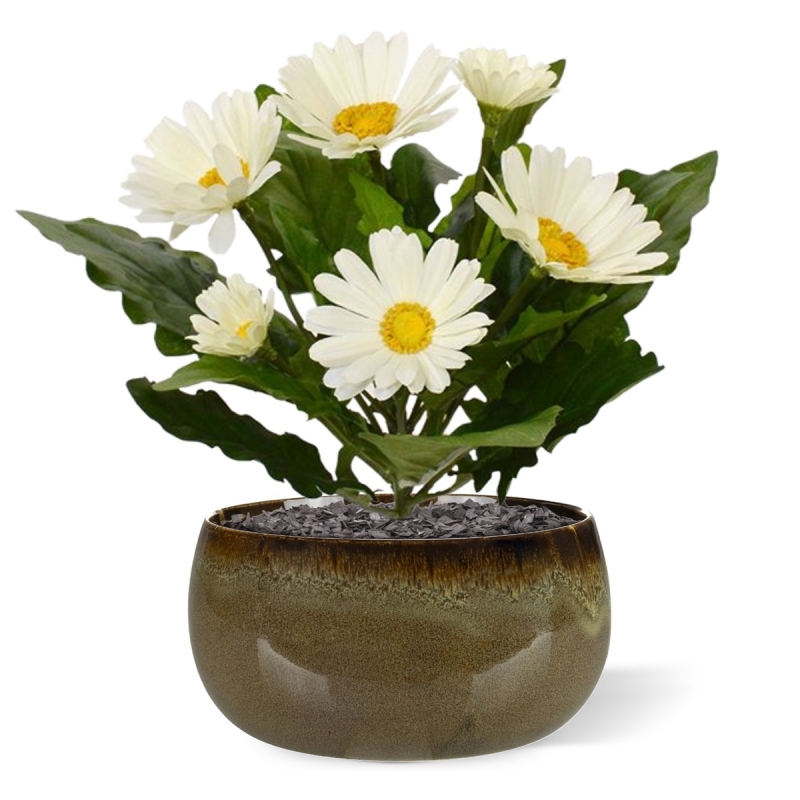 Bouquet di Gerbera artificiale 30 cm crema