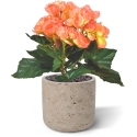 Begonia artificiale 20 cm - salmone