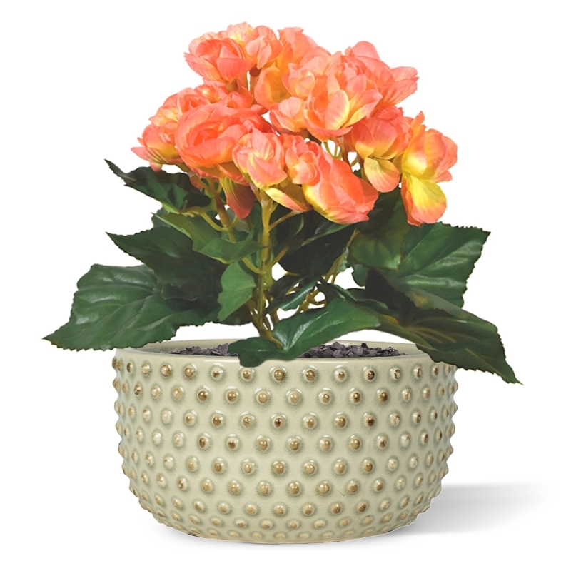 Begonia artificiale 20 cm - salmone
