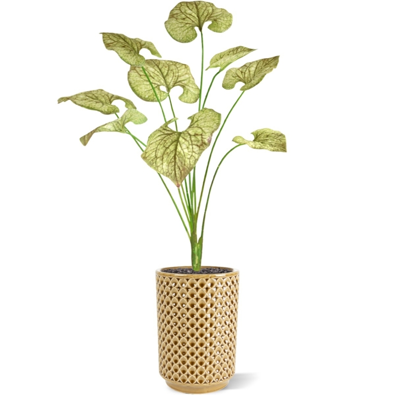 Bouquet di Brunnera artificiel 55cm verde-marrone