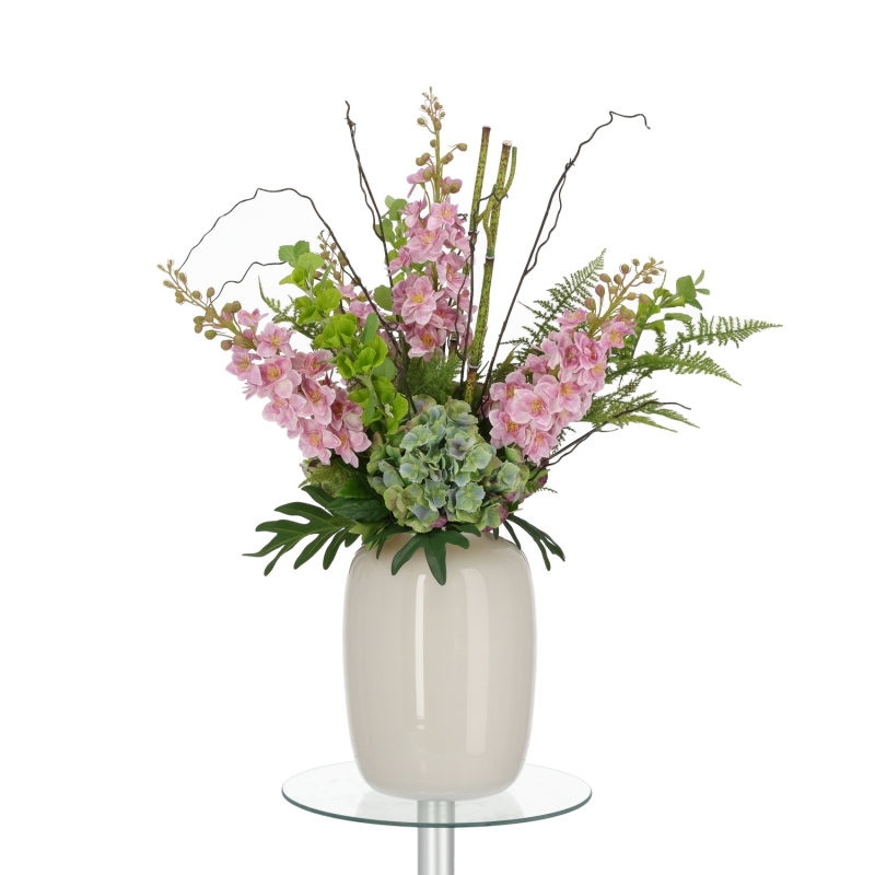 Bouquet artificiale legato a mano Yara Portland – Rosa 90cm