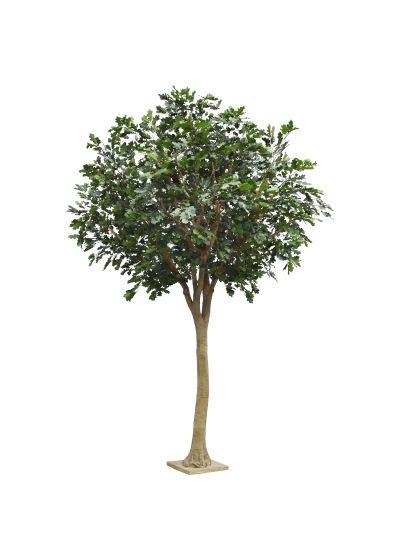 Albero artificiale di quercia Deluxe XXL 375 cm su tronco
