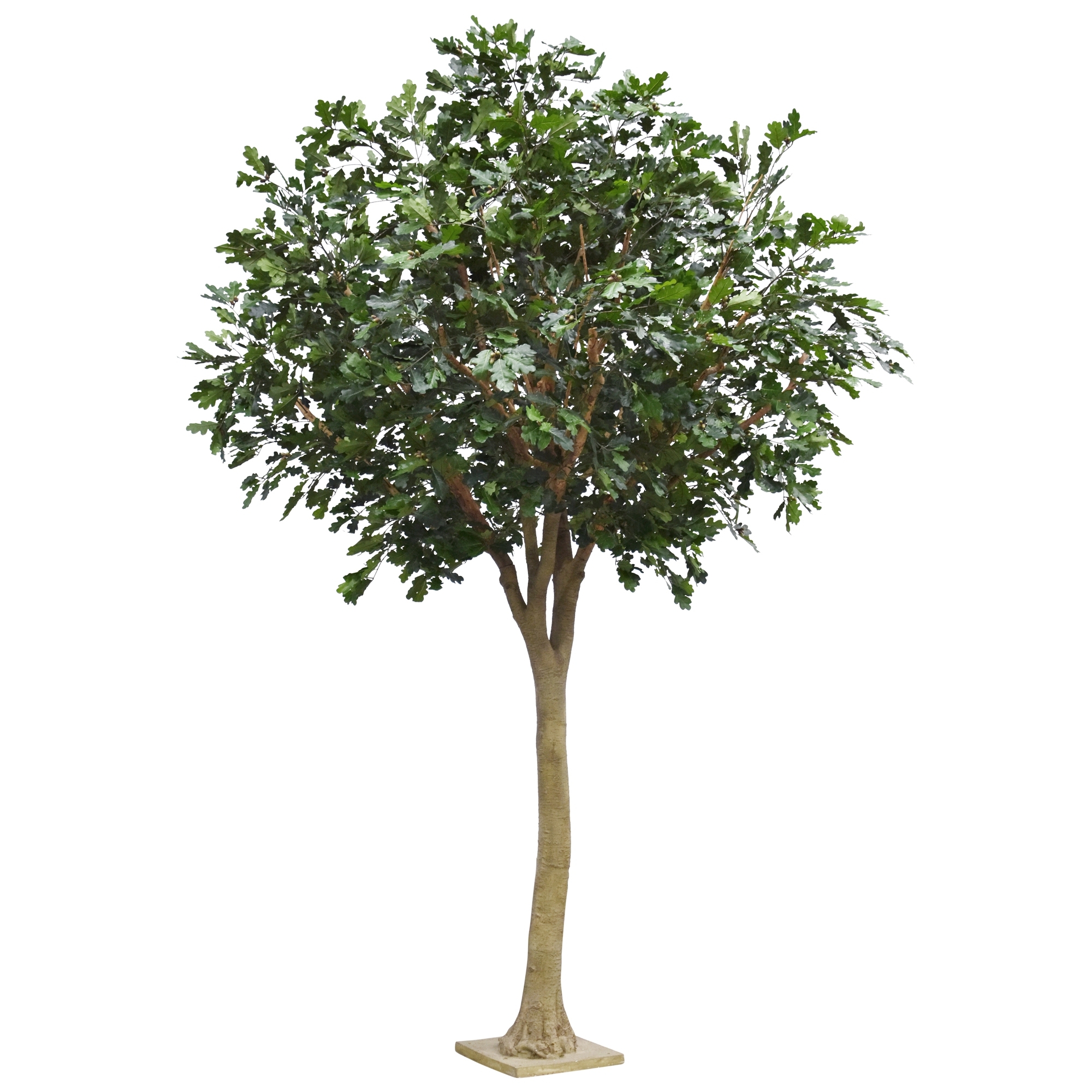 Albero artificiale di quercia Deluxe XXL 375 cm su tronco