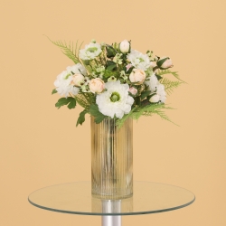 Bouquet d'arte Frieda Bern 35cm Bianco