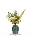 Bouquet artificiale legato a mano Vivianne Florence – Giallo/Verde