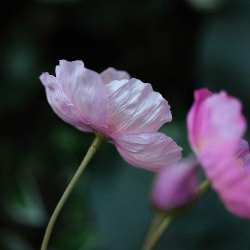 Mazzo di papaveri artificiali rosa mix 60 cm
