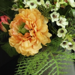 Mazzo di Fiori Artificiali Legato a Mano Frieda Bern 35cm Arancione-Rosso