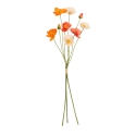 Mazzo di papaveri artificiali arancione mix 60 cm