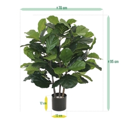 Pianta artificiale Lyrata deluxe 95 cm