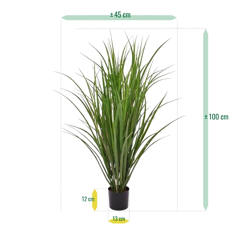 Pianta di canna artificiale deluxe 100 cm - verde - resistente ai raggi UV