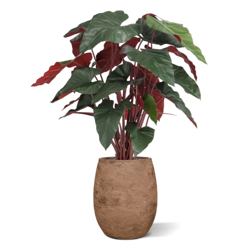 Artificiale Philodendron XL Pianta Deluxe 120cm Bordeaux