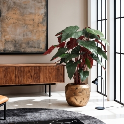 Artificiale Philodendron XL Pianta Deluxe 120cm Bordeaux