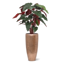 Artificiale Philodendron XL Pianta Deluxe 120cm Bordeaux