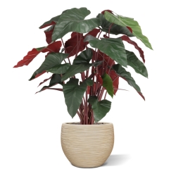 Artificiale Philodendron XL Pianta Deluxe 120cm Bordeaux