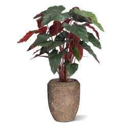 Artificiale Philodendron XL Pianta Deluxe 120cm Bordeaux