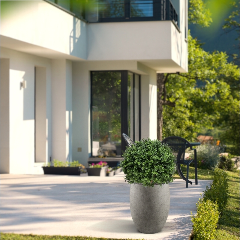 Pianta artificiale di bosso bulbo deluxe 50 cm - resistente ai raggi UV