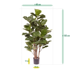 Pianta artificiale Royal Lyrata 105 cm