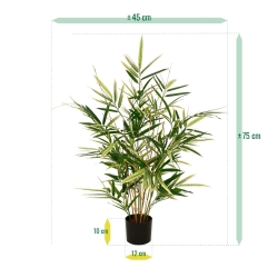 Pianta artificiale Royal Bamboo 70 cm - variegata